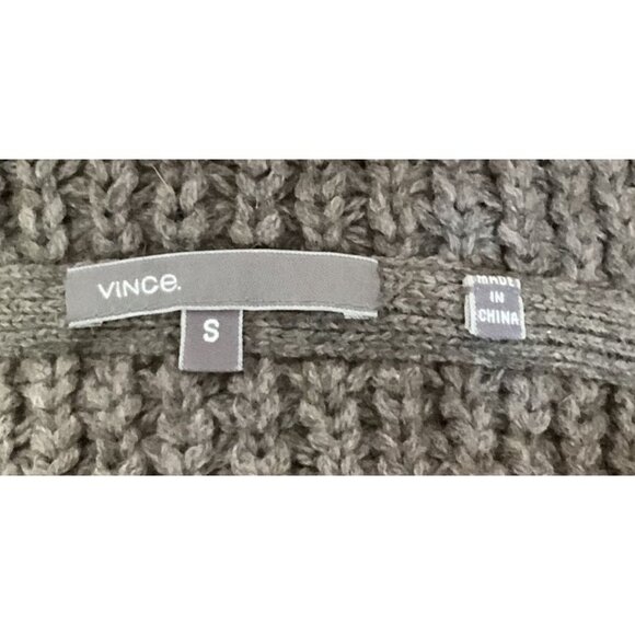 Chunky Knit Open Front Shawl Collar Cardigan Sweater Coat In Taupe Petite S - Picture 8 of 10